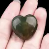 2172-Piedra de Ágata de Cristal Natural 25mm Agujero Grande 3mm Agujero Transversal Colgante de Corazón Adornos en Forma de Corazón Venta al por Mayor
