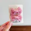 Presilhas de Cabelo Infantil de Bolinhas com Laço, Presilhas Dupla Face de Cetim e Renda para Meninas, Presilhas Laterais para Bebê, Acessórios de Cabelo