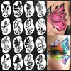 Amazon Stencil de Pintura Facial Infantil Maquiagem de Palco Cosplay Pintura Facial Canto do Olho Modelo de Stencil DIY