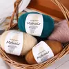 Ovillo de hilo de mohair teñido en degradado de seda para chalecos, suéteres y material de hilo para bebés hechos a mano DIY