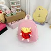 Nova Bolsa Infantil 2024 Meninos e Meninas Mochila Pequena Casual para Exterior Desenho Animado Hambúrguer Batatas Fritas Mochila de Pendurar