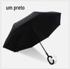 Guarda-chuva invertido para carro automático cabo longo camada dupla guarda-chuva feminino chuva uso duplo grande duplo masculino resistente a tempestades reto