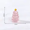 Árbol de Navidad en miniatura con luces brillantes para un micropaísaje creativo, decoraciones DIY temáticas de nieve, accesorios de bolsa sorpresa y figuritas en miniatura
