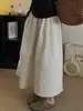 Falda de Lunares Blancos para Mujer, Nuevo Estilo Verano 2026, Falda de Línea A de Cintura Alta Adelgazante, Cubre Cadera, Elegante Falda Larga