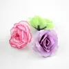 Flor artificial flor de rosa cabeza de flor boda flor artificial al por mayor cabeza de flor de rosa flor de seda rosa Estilo de pared