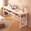 Mesa Retangular Longa para Sala de Estudo, Sala de Estar, Uso Doméstico, com Pés de Madeira Maciça, Mesa Longa Grande, Bancada