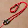 Cordón de Collar Tejido a Mano de Ágata Cuerda para Colgar Colgante de Jade Cordón para el Cuello Colgante de Jade Cordón de Colgante de Jade de Alta Gama para Hombres y Mujeres