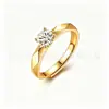 Anel feminino estilo coreano com seis garras e diamante artificial anel de casal anel de casamento aberto atacado anel simples