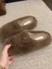 Zapatos peludos para mujer 2026 invierno exterior casual mocasines sin cordones con forro de felpa y forro de algodón cálido