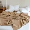 Colcha de Edredom de Gaze Seis Camadas 100% Algodão Classe A Cor Sólida Jacquard Espessada Cobertor de Cochilo Lavável à Máquina Edredom de Verão Transfronteiriço Temu