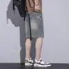 Shorts de Mezclilla Finos de Verano para Hombre con Estampado de Cielo Estrellado, Marca de Tendencia Estilo Americano 2026 Nuevos Shorts Casuales Rectos Sueltos a la Rodilla