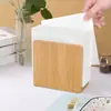 Papel Toalha de Bambu Mais Vendido Caixa de Armazenamento para Cozinha Sala de Estar Porta Guardanapos Sem Furar Porta Guardanapos em Forma de U com Logo Personalizável
