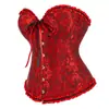 Talla Extra Rojo Estilo Retro de Corte Jacquard Moldeador Corporal Corsé de Ballenas Jacquard Bandeau Cinturilla XXXXL
