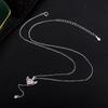 Collar de Corazón de Cupido de Plata Esterlina S925 para Mujer de Lujo Ligero con Alas Giratorias Diseño de Amor Dulce Cadena para Suéter Joyería
