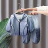 Traje de Color Degradado para Niños 7666 Moda 2026 Nuevo Primavera y Otoño Ropa de Celebridad de Internet Conjunto de Dos Piezas de Primavera