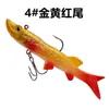 Isca Artificial com Barbatanas de Peixe Realistas, Isca Artificial Multicolorida, Isca Macia Grande com Cauda em T e Peso, Anzol com Cabeça de Chumbo, Isca Macia de Peixe para Robalo, Peixe-Vermelho, Água Doce e Salgada