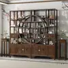 Estante Antiguo Estante para Juego de Té Gabinete de Exhibición de Entrada Madera Maciza Gabinete de Múltiples Tesoros Mampara Estilo Chino Nuevo Estante de Almacenamiento para Sala de Estar Sala de Té