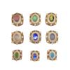 Anillo de oro francés antiguo con incrustaciones de piedra, cuentas de transferencia de oro arena con diamantes, cuentas sueltas, pulsera, collar, pulsera con cuentas, accesorios