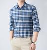 Camisa Masculina Xadrez Lixada Primavera e Outono Nova Manga Longa Jovem e Meia-idade Moda Casual Versátil Camisa Polo Camisa