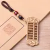 Ábaco de Latón Puro Dragón y Fénix Ábaco Móvil Retro Regalo Cultural y Creativo para Mujeres Llavero de Coche Colgante Pequeño Accesorio