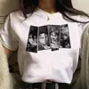 Camiseta Branca Manga Curta Estampada Anime Attack on Titan Feminina Comércio Exterior Cross-border Wish/ebay Amazon