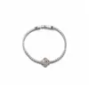 Pulsera de Flor de Circonita Super Brillante con Ajuste Deslizante, Sensación de Lujo Ligero de Alta Gama, Joyería de Moda de Nicho Elegante para el Trabajo, Personalidad