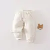 Pantalones para bebé para otoño e invierno, engrosados, algodón puro por dentro y por fuera, pantalones cálidos para bebés de 0 a 1 año, pantalones finos de algodón con entrepierna abierta para otoño e invierno