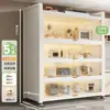 Nuevo Estante de Cocina de Pie Gabinete de Almacenamiento Multicapa Multifuncional Gabinete Lateral para Horno Microondas Gabinete de Almacenamiento para Bowls