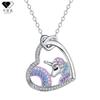 Ka Manqi Nuevo Estilo Caliente Transfronterizo Collar Unicornio Arcoíris Europeo y Americano Cadena Cruzada Joyería Accesorios para Mujer