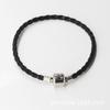 Cuerda trenzada de piel de vaca pulsera DIY Nueva Moda Base cuenta de la suerte cuerda de cuero pulsera europea y americana una generación de joyería