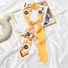 Bufanda pequeña larga de seda, banda para el cabello, bufanda de cinta, Corea del Sur, primavera y otoño, versátil, bufanda de cinturón, para mujer, delgada, protección solar, decoración para el cuello