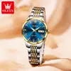 Fabricantes de relojes Oli una generación de relojes mecánicos automáticos moda Diamante escala romana reloj de dama mujer