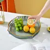 Lanches de Casamento Frutas Phnom Penh Prato de Armazenamento Bandeja Redonda Multilateral Bandeja de Frutas de Luxo Leve Xícara de Chá para Casa Copo de Água Prato de Chá