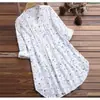 Otoño 2026 Europa Ropa de Mujer Camisa Cuello en V Plisada Estampado Floral Manga Larga Top Casual Artículo Popular