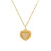 Collar de amor sencillo de celebridades de Internet para mujer, chapado en oro de 14 quilates, diseño de nicho, cadena de clavícula con forma de corazón y perlas a juego, venta al por mayor