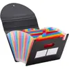 Bolsa Porta-Documentos Sanfonada Colorida de Venda Quente Transfronteiriça para Estudantes e Uso no Escritório, Bolsa para Documentos com Grande Capacidade de Armazenamento e Classificação