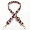 Nuevo Estilo Correa de Hombro Estrecha de 2.5 cm de Ancho Bolso Cruzado Pequeño de Cuadros de Colores Accesorio con Portabotellas de Agua y Correa para Teléfono Correa Larga