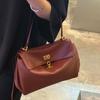 Rodeo transfronterizo * hebilla de piel de vaca de primera capa bolso Kelly de cuero bolso tote tendencia de moda bolso de mano para llevar al hombro para mujer