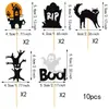10 Peças de Fantasma de Árvore Estranho Decoração de Cena de Aniversário Plug-in Tema de Bolo Plug-in de Panificação