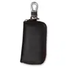 Funda para llave de coche de cuero genuino para hombre, funda para llave de coche de negocios multifunción con cremallera, llavero de una pieza para entrega