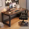 Escritorio de computadora, escritorio casero de escritorio, escritorio de oficina simple, escritorio grueso de estudio para dormitorio, banco de trabajo rectangular, escritorio para vivienda de alquiler