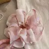 Xuxinha de Chiffon Tie-Dye Super Fada Coreana para Mulheres, Elástico de Cabelo de Alta Qualidade Estilo Tinta, Corda de Cabelo para Coque, Acessório de Cabelo Versátil