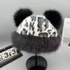 Chapéu Mongol de Pelúcia com Estampa de Leopardo Retrô para Mulheres, Engrossado para Outono e Inverno, Chapéu de Pelúcia Quente Protetor de Orelhas, Chapéu Fashion e Versátil de Pelo Sintético de Vison