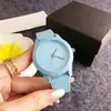 Popular en el comercio exterior, reloj de silicona de color sólido sin marcas, reloj de cuarzo simple y casual, reloj silencioso específicamente para exámenes estudiantiles