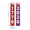 Cortina de Porta para o 250º Aniversário do Dia da Independência Americana Bandeira Pendurada 1776/2026/Temática Liberdade Banner Decorativo Couplet