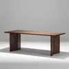 Mesa de Comedor de Madera Maciza Nórdica Mesa de Té Retro Mesa de Conferencias Estilo Wabi-sabi Escritorio de Madera Original Banco de Trabajo Mesa Larga Mesa de Negociación