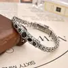 Yuhong 2024 Nueva Tendencia Nacional Pulsera Tejida a Mano para Hombre Diamante Negro 6.5 mm de Ancho Pesada Moda Punk Joyería
