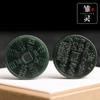 Colgante de jade con forma de torre de Hetian de Xinjiang, estilo retro natural, con forma de montaña Qingyu, con forma de fantasma y dinero, venta al por mayor