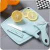 Juego de Cuchillos para Fruta de Cerámica Imitación Juego de Tres Piezas Tabla de Cortar Tabla de Cortar Cuchillo para Melón y Fruta Juego de 3 Piezas Cuchillo para Comida de Bebé Cuchillo Pelador