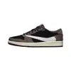 Comercio exterior transfronterizo, auténticos zapatos de baloncesto AJ1 Lightning Reverse Hook, unisex, zapatillas Jordan 1, negros, moca, zapatillas deportivas de corte bajo